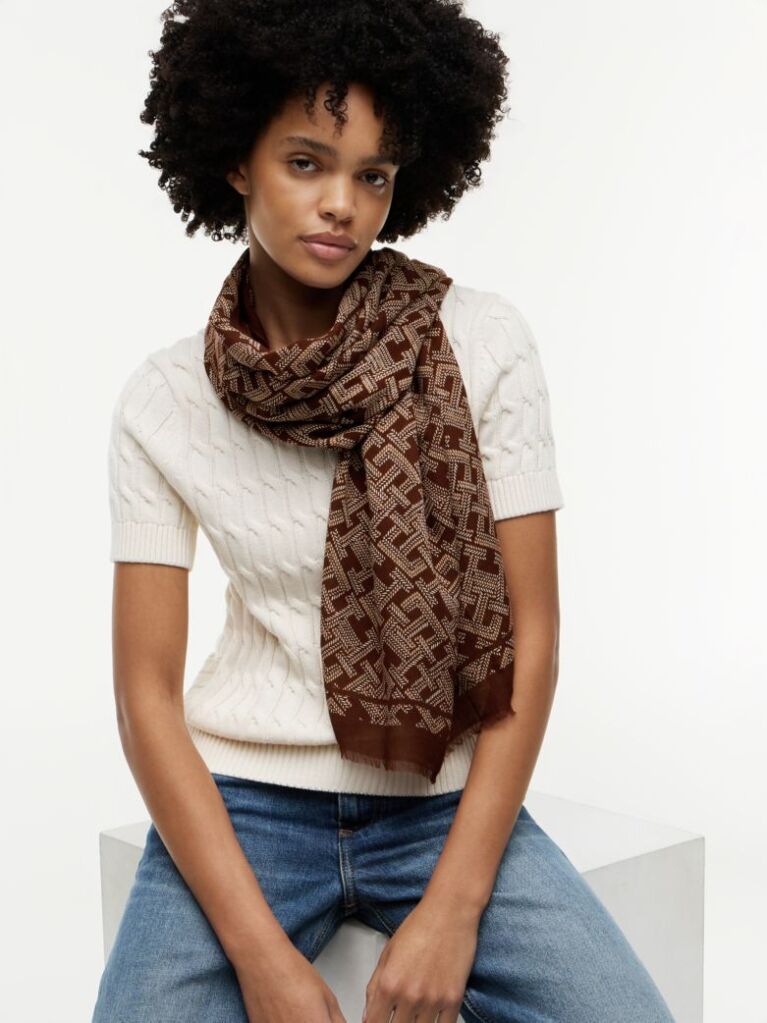 Multi TH Monogram Scarf  Women