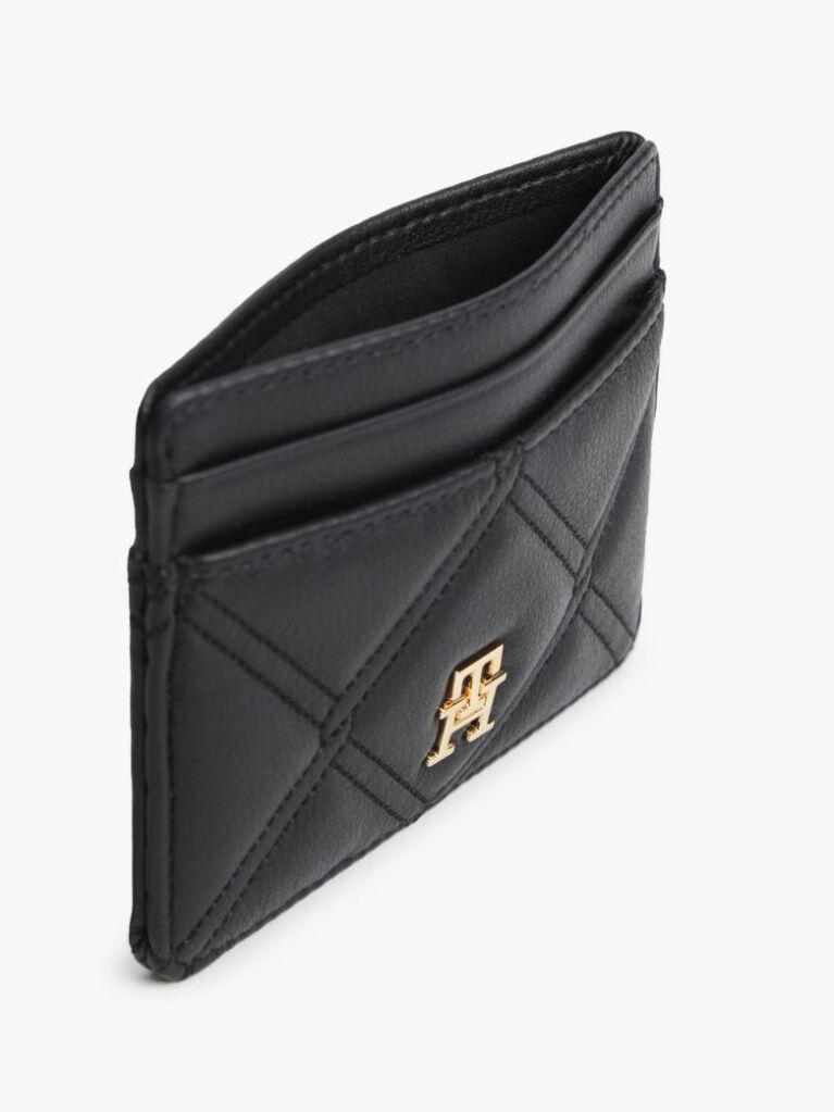 Black Quilted Card Holder  Women