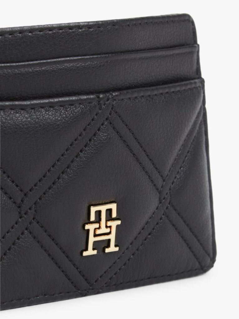Black Quilted Card Holder  Women