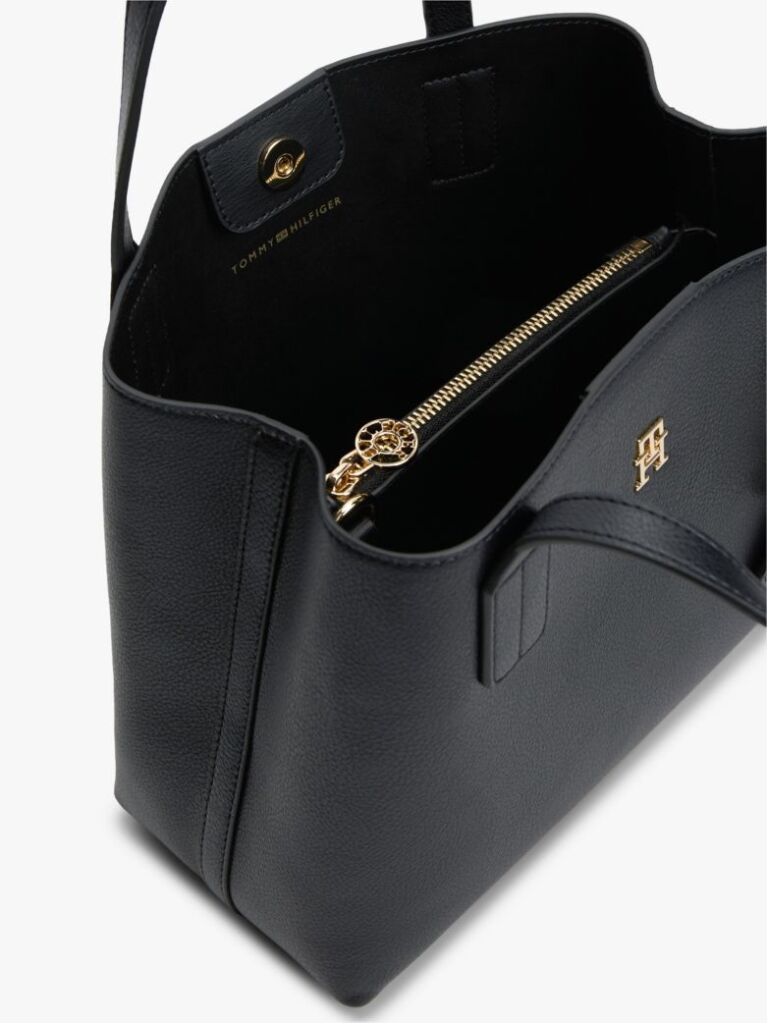 Μαύρο Hilfiger Icon TH Monogram Τσάντα Χειρός  Γυναίκες