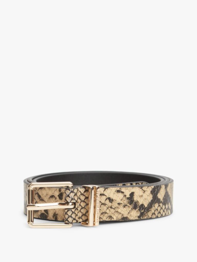 Multi Leather Snake Print Belt  Women