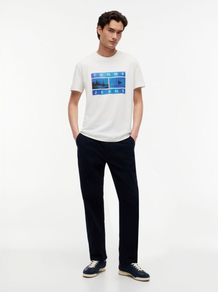 Άσπρο T-Shirt Με Σχέδιο  Άνδρες