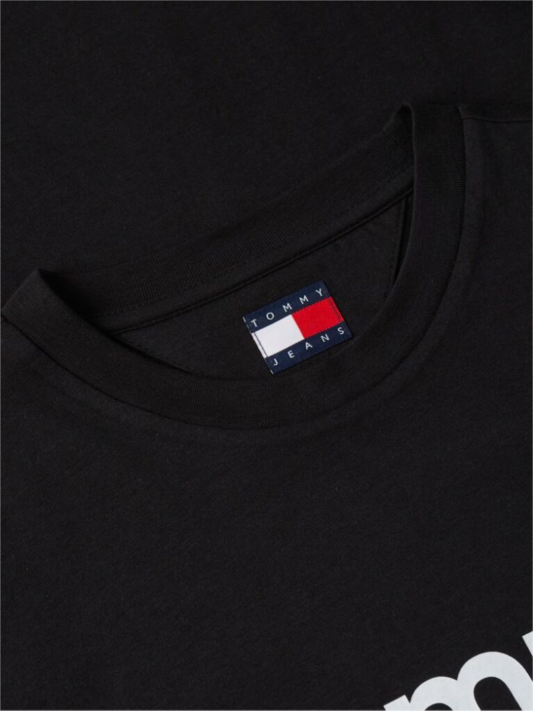 Μαύρο Slim T-Shirt Με Λογότυπο Και Σχέδιο  Άνδρες