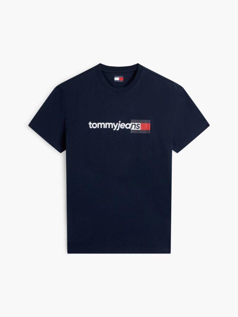 Μπλε Βαμβακερό T-Shirt  Άνδρες