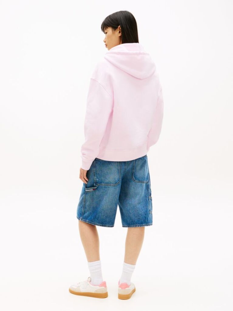 Ροζ Hoody Σε Boxy Γραμμή  Γυναίκες