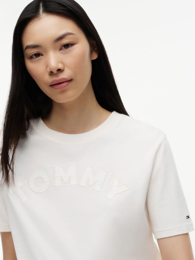 White Relaxed Washed Jersey T-Shirt  Women