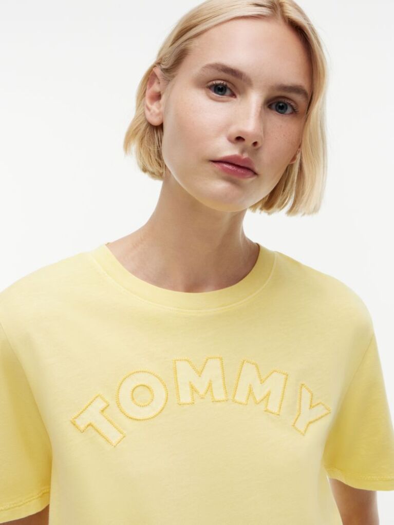 Yellow Relaxed Washed Jersey T-Shirt  Women