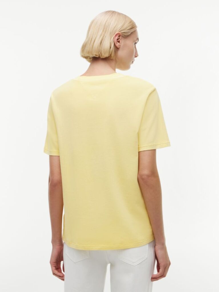 Yellow Relaxed Washed Jersey T-Shirt  Women