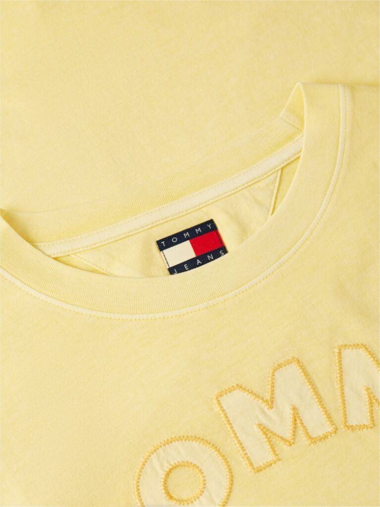 Yellow Relaxed Washed Jersey T-Shirt  Women