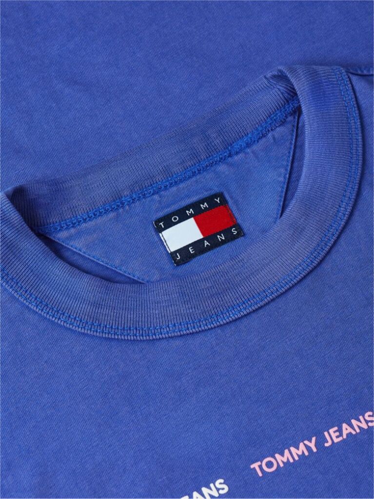 Blue Repeat Logo Washed Jersey T-Shirt  Women
