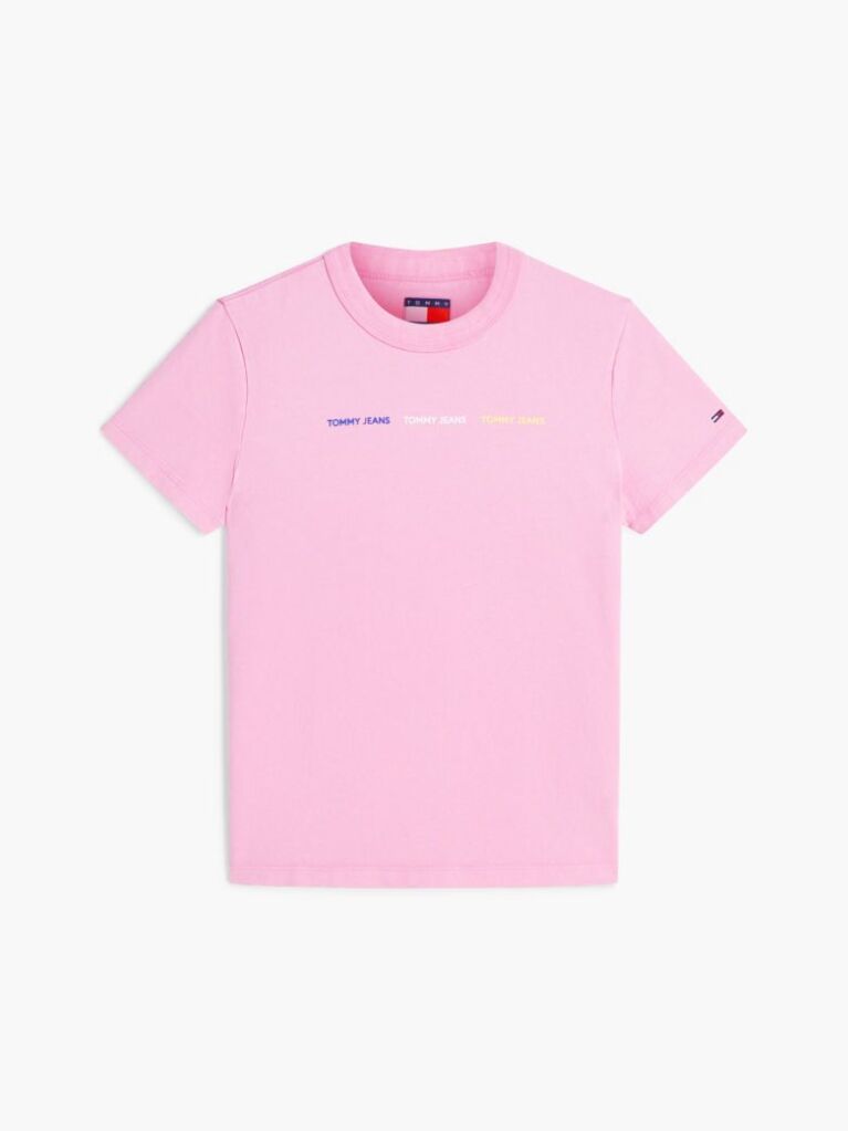 Ροζ Βαμβακερό T-Shirt Με Επαναλαμβανόμενο Λογότυπο  Γυναίκες