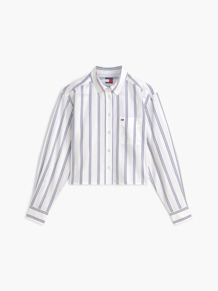 Multi Relaxed Fit Twill Cropped Shirt  Women