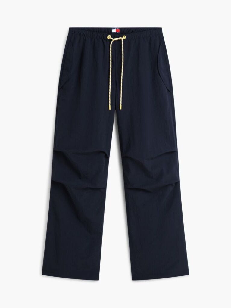 Blue Low Rise Parachute Trousers  Women