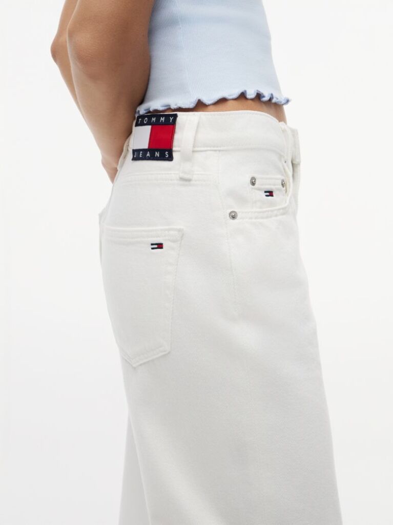 Denim High Rise Slim Straight White Jeans  Women