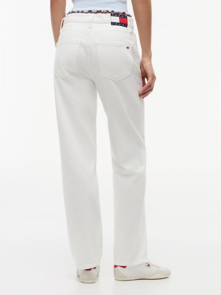 Denim High Rise Slim Straight White Jeans  Women