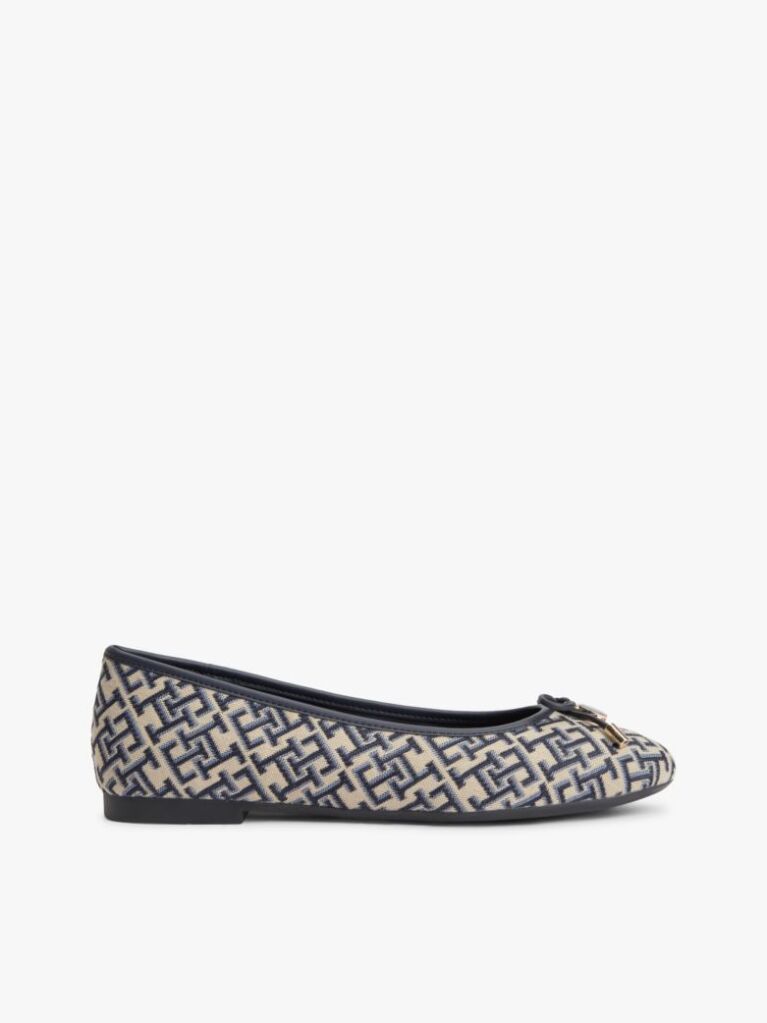 Blue Jacquard Ballerinas  Women