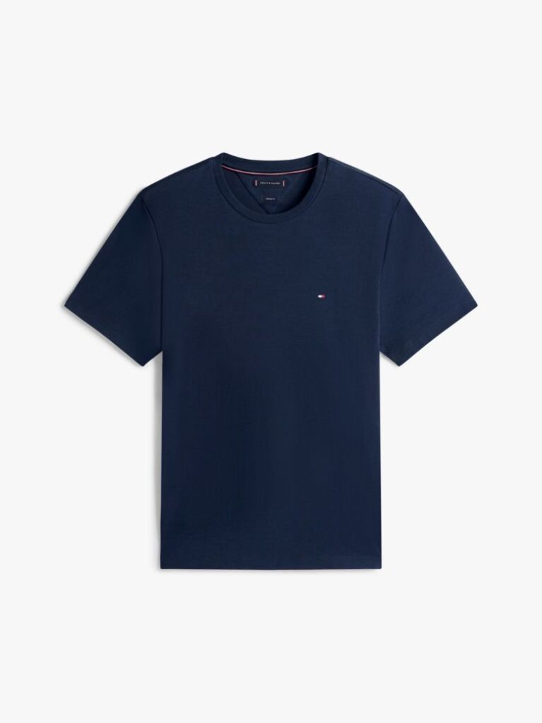 Μπλε Interlock Πλεκτό T-Shirt  Άνδρες