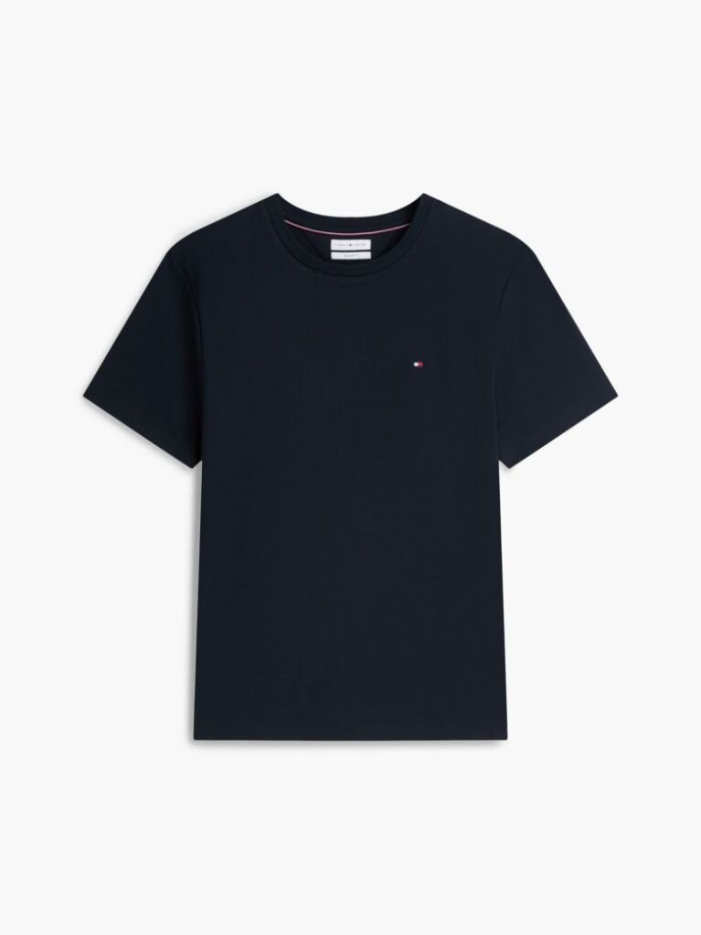 Μπλε Interlock Πλεκτό T-Shirt  Άνδρες