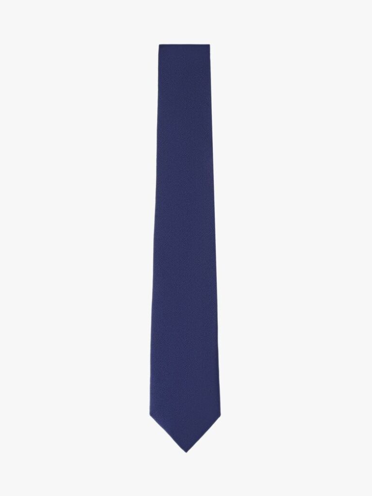 Blue Pure Silk Jacquard Unicolour Tie  Men