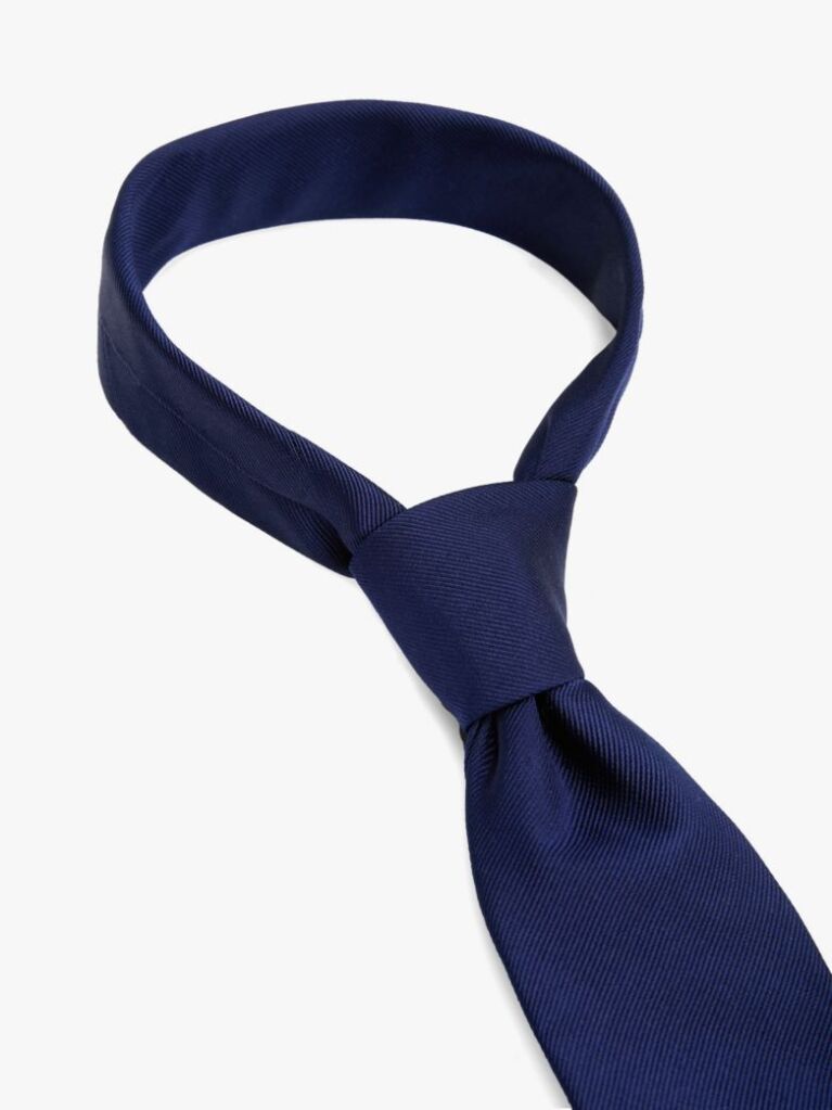 Blue Pure Silk Jacquard Unicolour Tie  Men