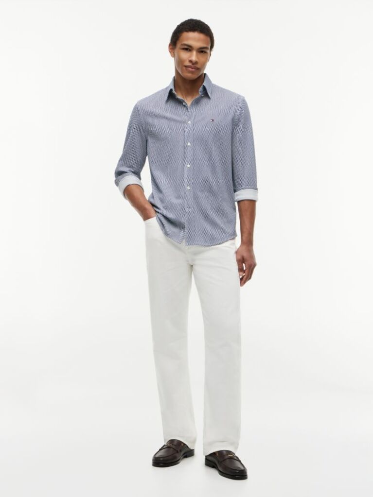 Multi Regular Fit Pique Pattern Shirt  Men