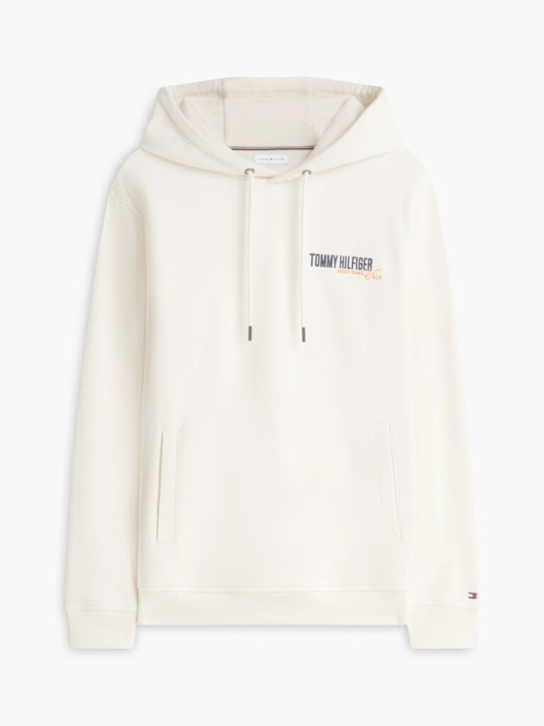 Μπεζ Βαμβακερό Hoody Με Πίσω Σχέδιο  Άνδρες