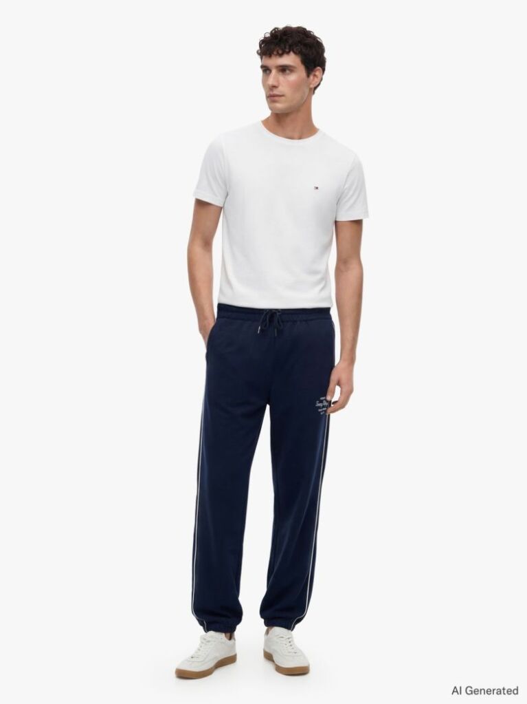 Blue Heritage Logo Joggers  Men