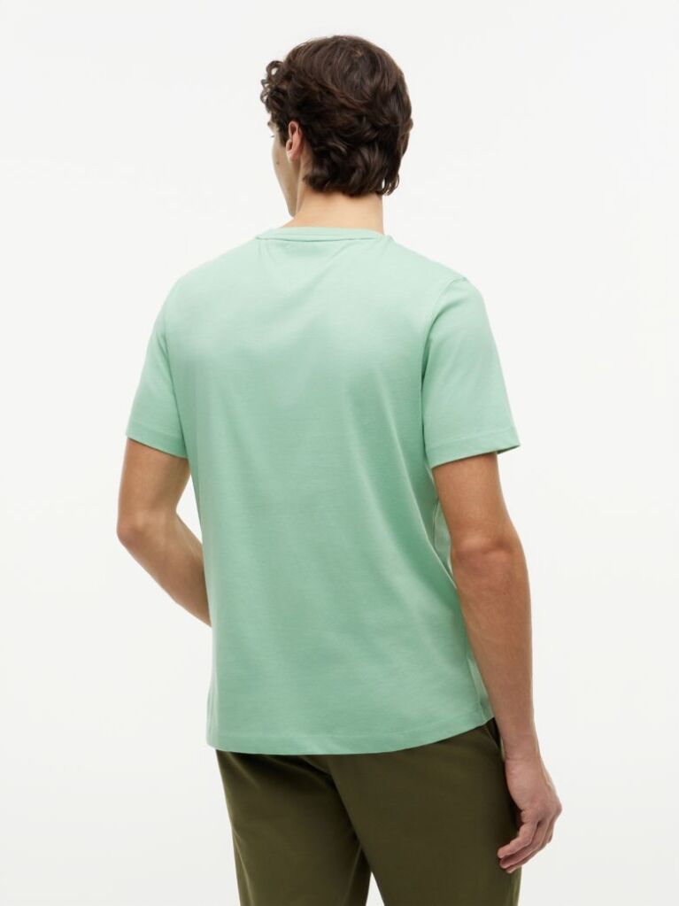 Πράσινο Βαμβακερό T-Shirt Με Λογότυπο  Άνδρες