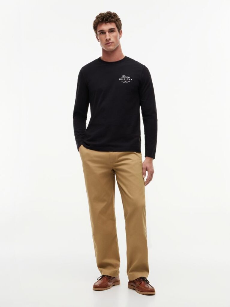 Black Logo Long Sleeve T-Shirt  Men