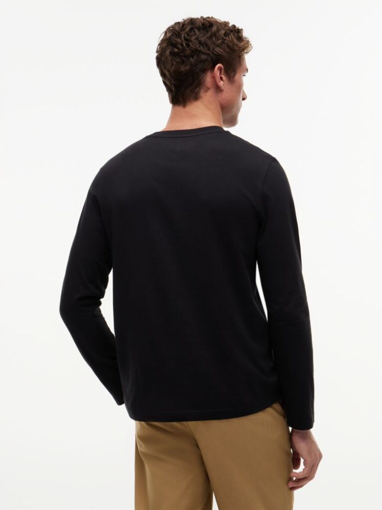 Black Logo Long Sleeve T-Shirt  Men