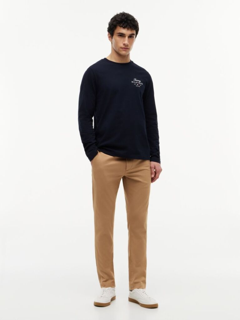 Blue Logo Long Sleeve T-Shirt  Men