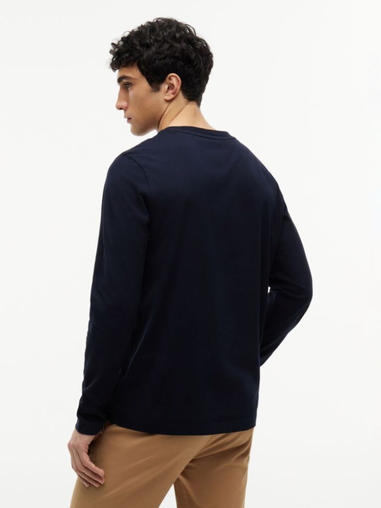 Blue Logo Long Sleeve T-Shirt  Men