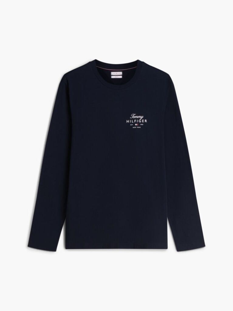 Blue Logo Long Sleeve T-Shirt  Men