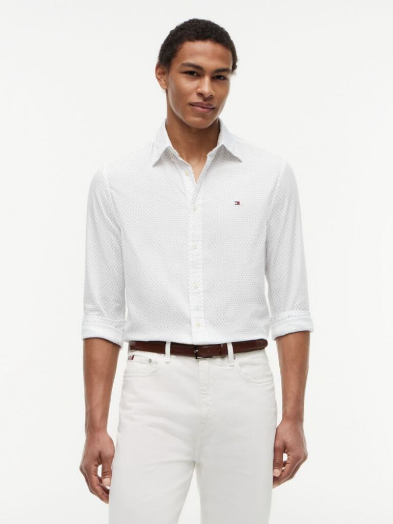 Multi Regular Fit Print Flex Poplin Shirt  Men