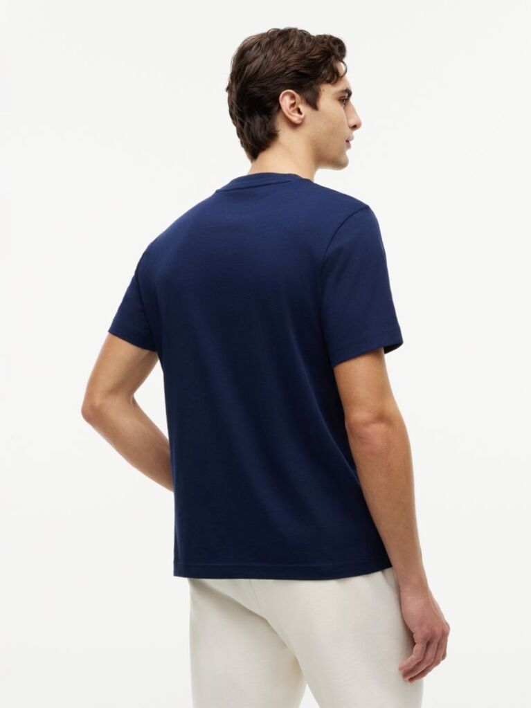 Μπλε T-Shirt Με Wavy Σημαία  Άνδρες