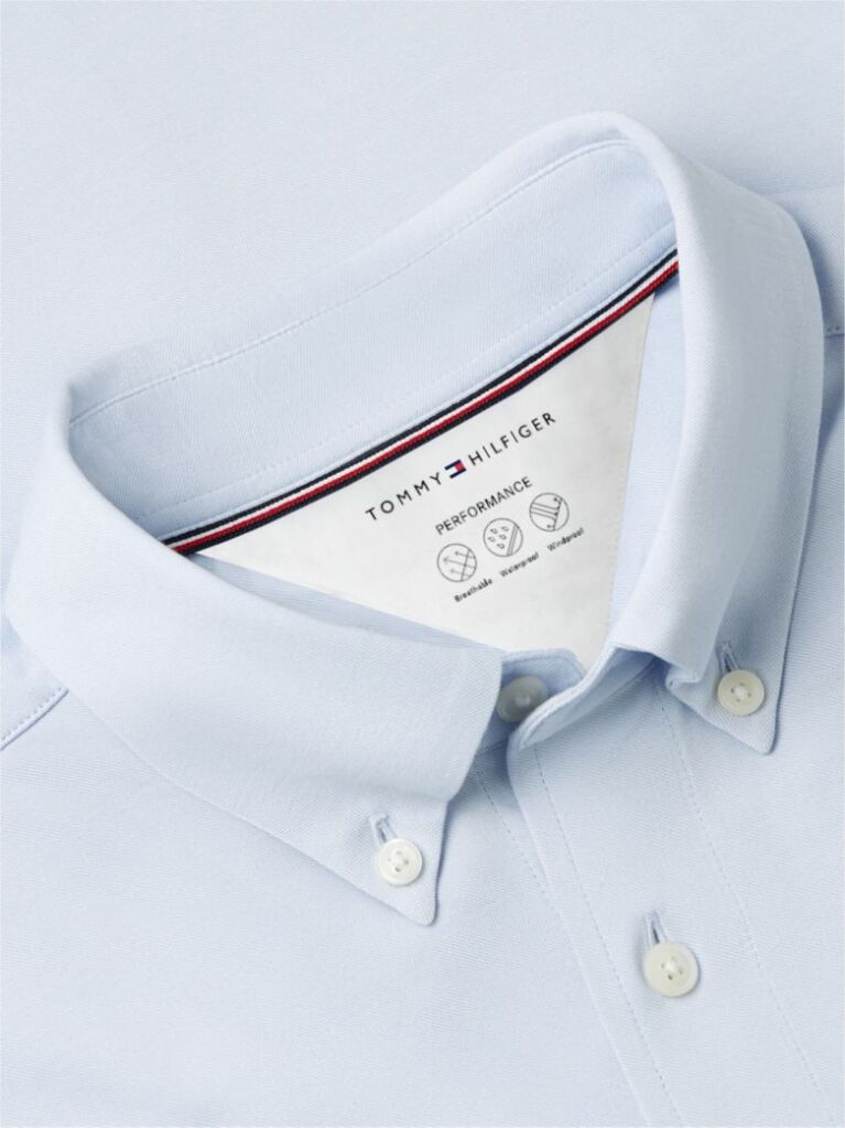 Blue Performance Regular Fit Button-Down Oxford Shirt  Men