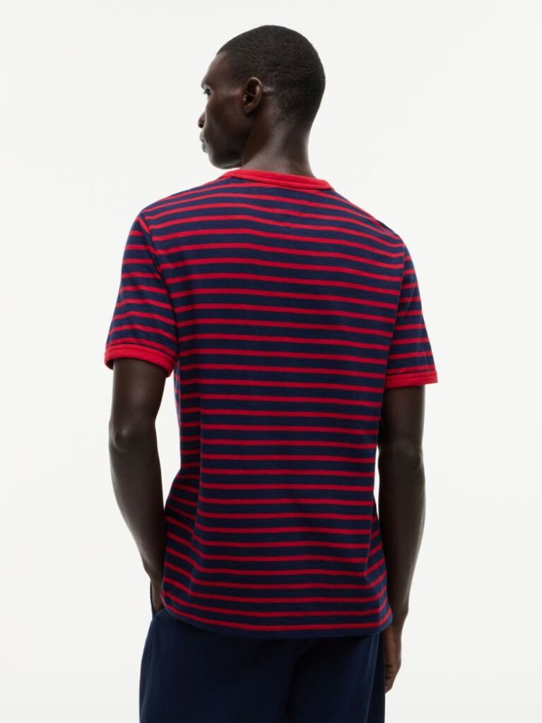 Multi Ριγέ Βαμβακερό T-Shirt  Άνδρες