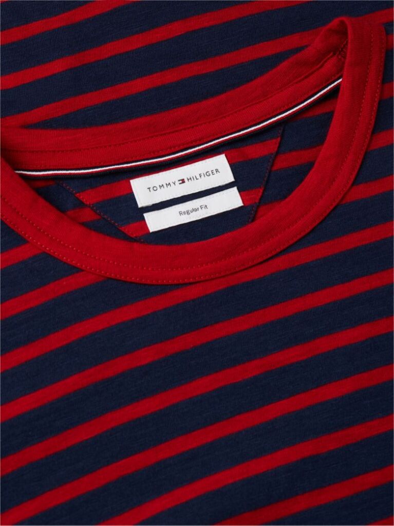 Multi Ριγέ Βαμβακερό T-Shirt  Άνδρες