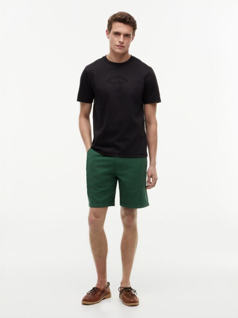 Black Embossed Logo Interlock T-Shirt  Men