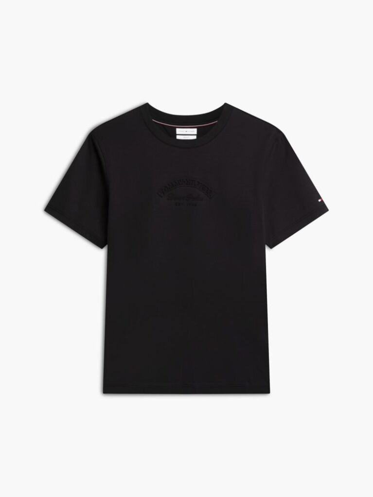 Black Embossed Logo Interlock T-Shirt  Men
