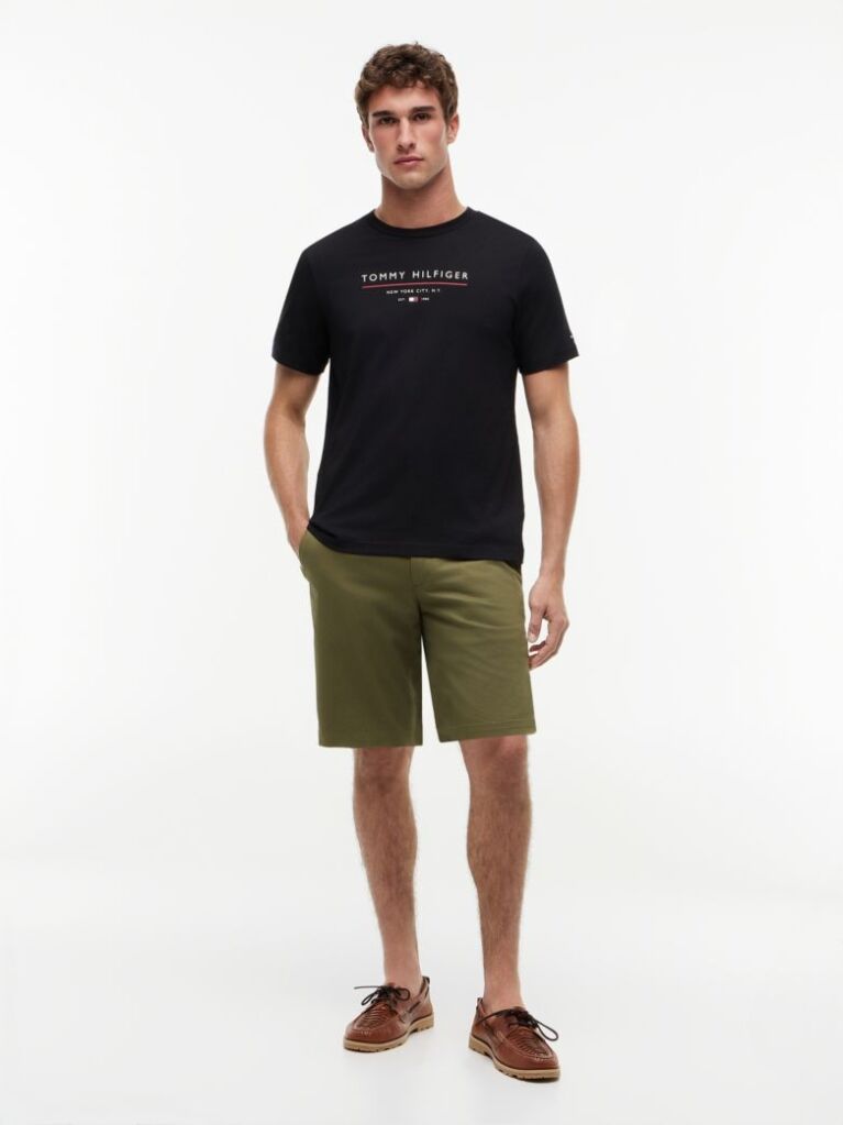 Μαύρο Βαμβακερό T-Shirt  Άνδρες