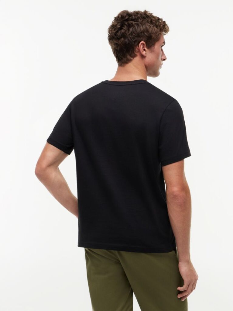 Μαύρο Βαμβακερό T-Shirt  Άνδρες
