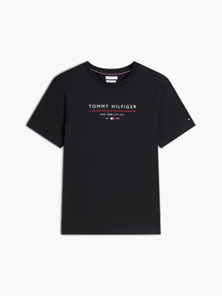 Μαύρο Βαμβακερό T-Shirt  Άνδρες