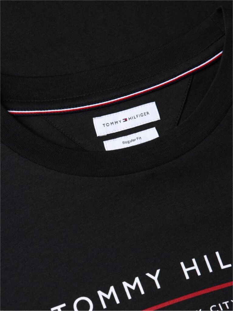Μαύρο Βαμβακερό T-Shirt  Άνδρες