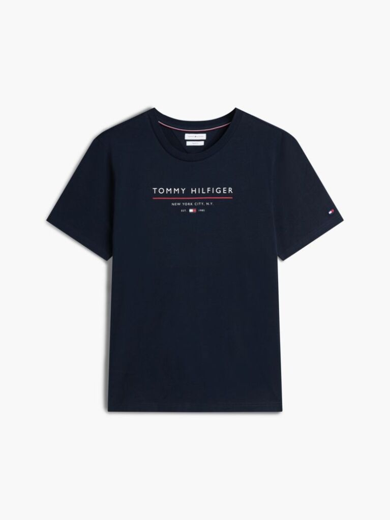 Μπλε Βαμβακερό T-Shirt  Άνδρες