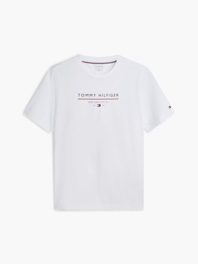 Άσπρο Βαμβακερό T-Shirt  Άνδρες