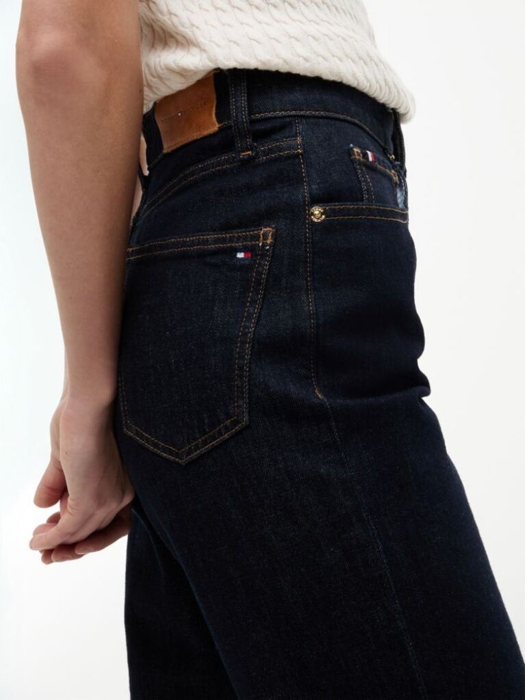 Blue High Rise Tapered Leg Ankle Jeans  Women