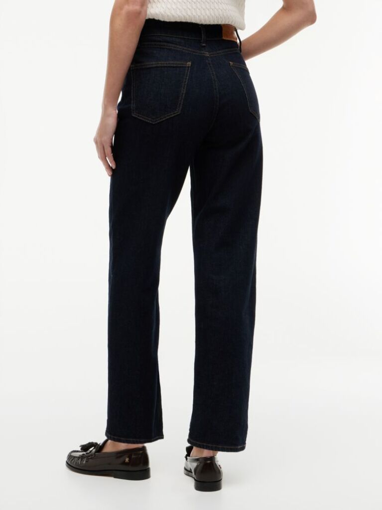 Blue High Rise Tapered Leg Ankle Jeans  Women