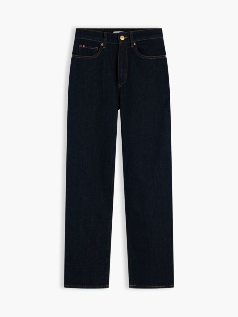 Blue High Rise Tapered Leg Ankle Jeans  Women