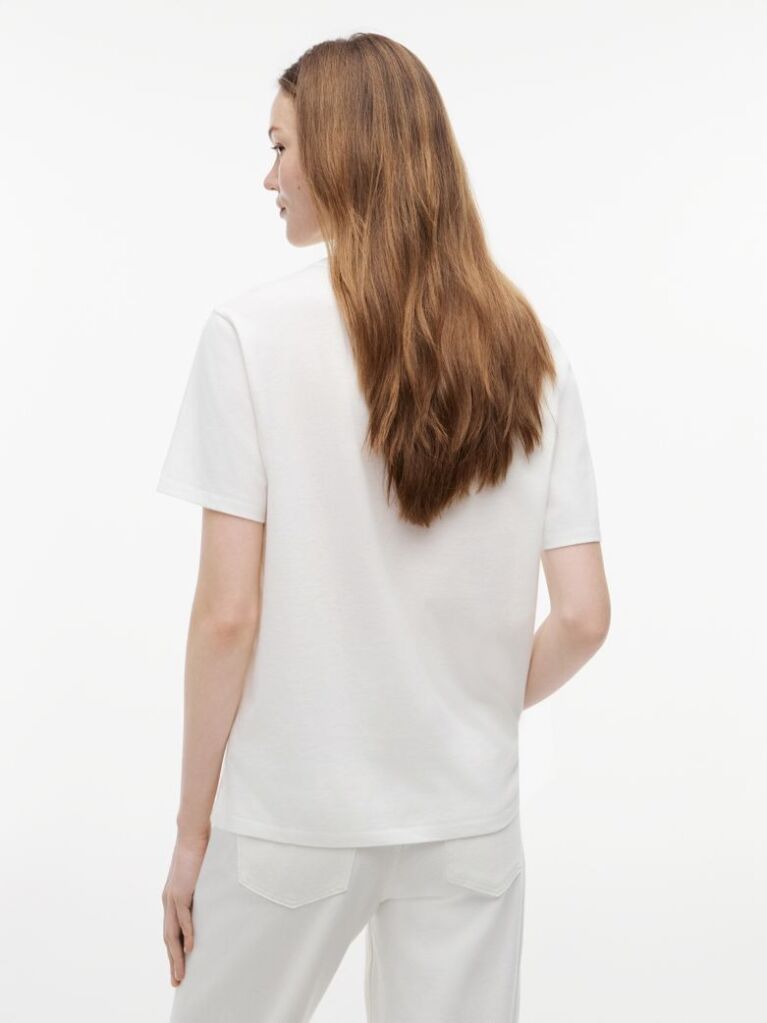 White Relaxed Jersey T-Shirt  Women